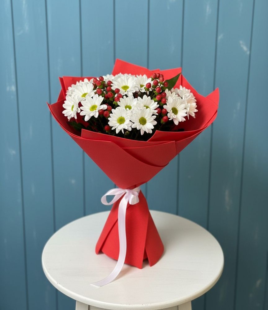 Букет цветов из: Хризантемы в Шарапово Чеховского района