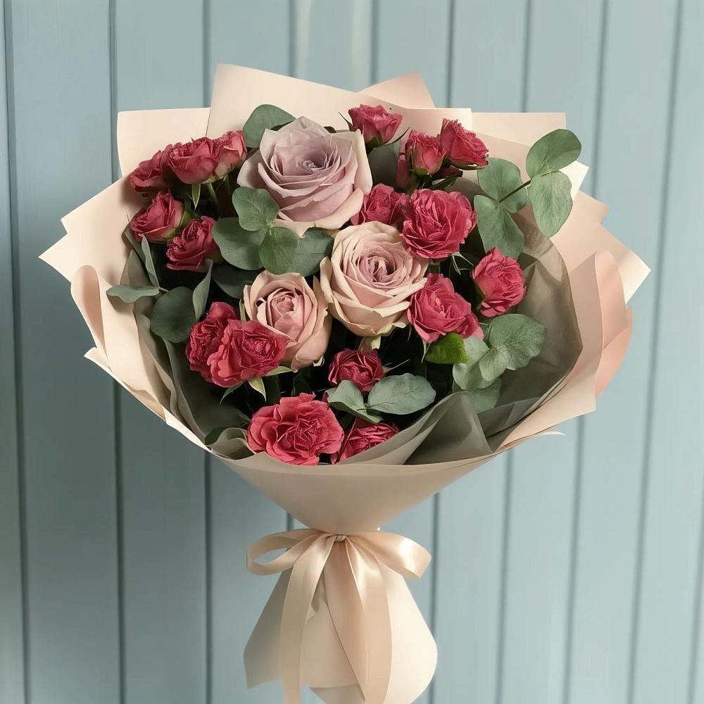 Букет цветов из: Гвоздики и Розы в Шарапово Чеховского района