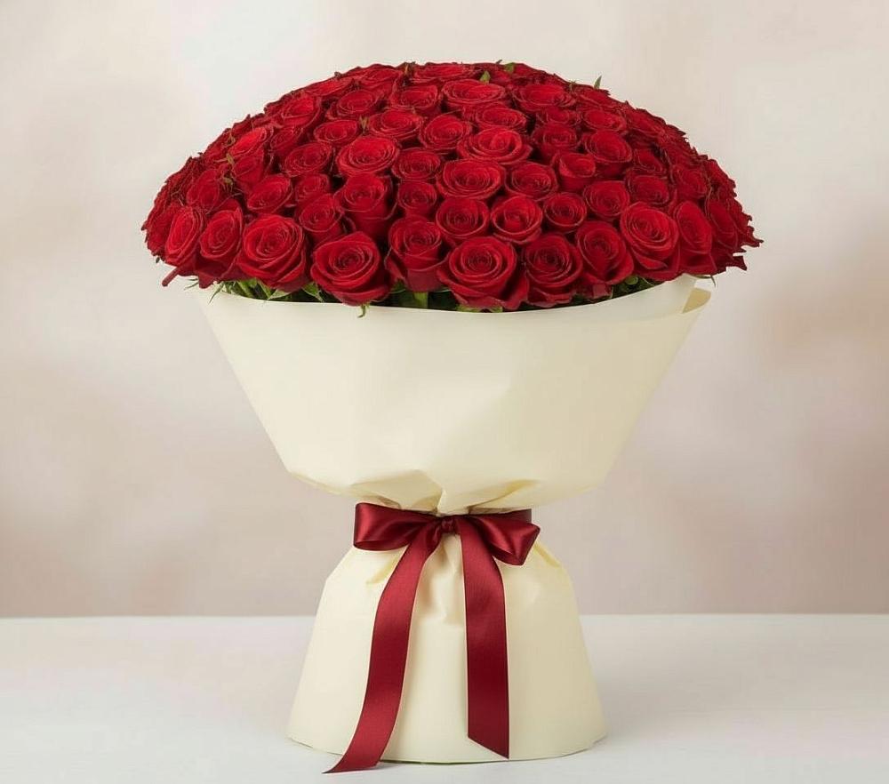 Букет 101 Красная роза Милано в Шарапово Чеховского района