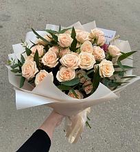 Букет Кремовые розы Латте в Шарапово Чеховского района