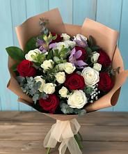 Букет цветов из:  Розы и Альстромерии в Шарапово Чеховского района
