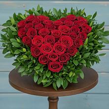 Цветочная композиция из Розы в виде сердца в Шарапово Чеховского района