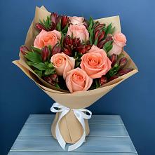 Букет цветов из:  Розы и Альстромерии #REPLACE_PRED# Шарапово Чеховского района