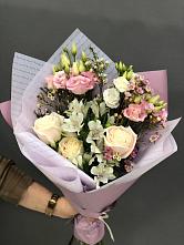 Букет цветов из:  Альстромерии, Розы и Лизиантусы #REPLACE_PRED# Шарапово Чеховского района