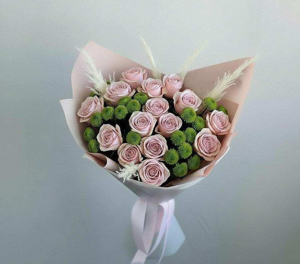 Букет цветов из: Розы и Хризантемы в Шарапово Чеховского района