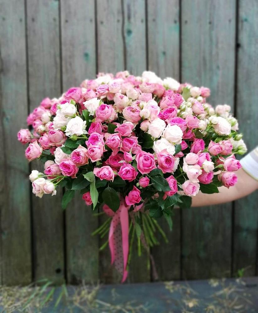 Букет Розовые кустовые розы Натали и Лав Лидия в Шарапово Чеховского района