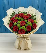 Букет цветов из:  Розы и Хризантемы в Шарапово Чеховского района