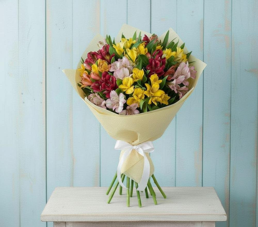 Букет цветов из: Альстромерии в Шарапово Чеховского района