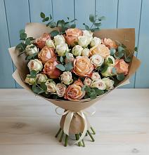 Букет цветов из:  Альстромерии и Розы в Шарапово Чеховского района