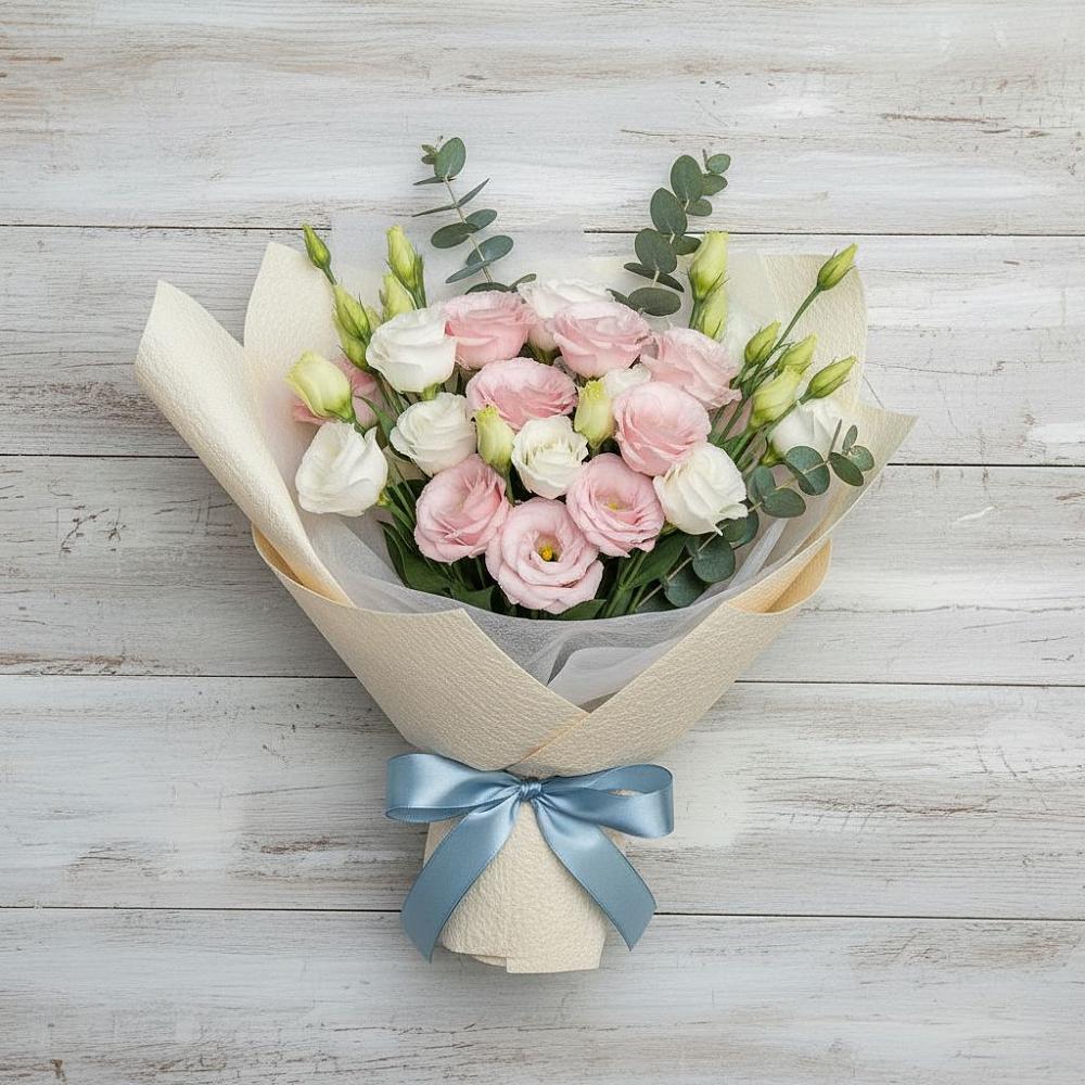 Букет цветов из: Лизиантусы в Шарапово Чеховского района